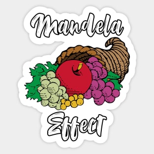 Mandela Effect Cornucopia Fruit Memory Conspiracy Theory Sticker